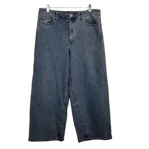 Scoop Wide Leg Women's Jeans High Waist Blue Medium Wash Size 14 Inseam 25" Y2K